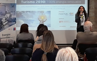 Turismo pretende usar sólo energías renovables no convencionales al 2030