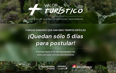 Últimos días para que empresas postulen al concurso Más Valor Turístico