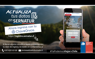 Sernatur llama a los prestadores a actualizar sus datos en Registro Nacional