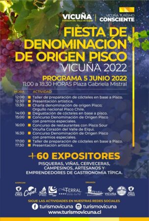 Afiche de la Fiesta de Denominación de Origen Pisco