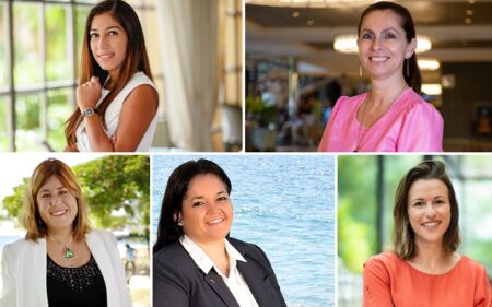 Daniela Rico, María Laura Gauna, Florencia Arenaza, Elsa Pérez y Vanessa Martins.