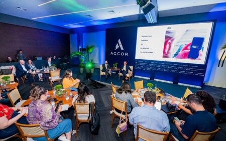 La conferencia de prensa de Accor se celebró en Pullman São Paulo Ibirapuera, Brasil, con transmisión en vivo a otros países latino-americanos