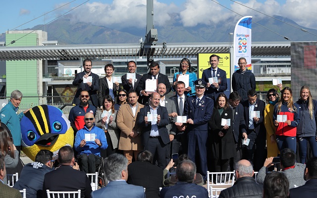 Timbre Santiago 2023 para recibir a viajeros en Juegos Panamericanos