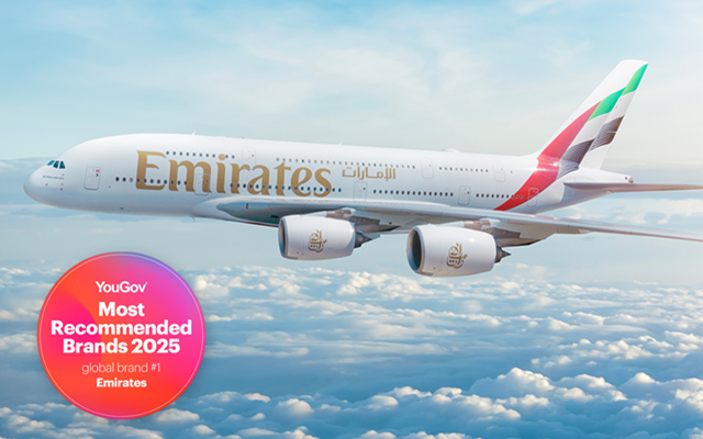 Emirates reconocida como la marca global más recomendada de 2025