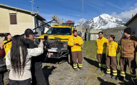 Simulacro de incendio en Torres del Paine