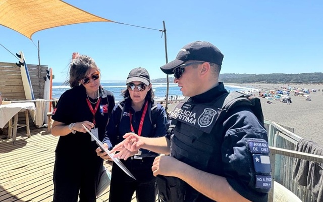 Fiscalización de turismo aventura realizan Sernatur y Armada en Pichilemu