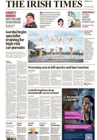 The Irish Times con el Ballet de Santiago en su portada The Irish Times con el Ballet de Santiago en su portada